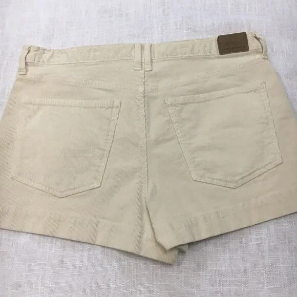 American Eagle Corduroy Shorts 12 Retro High Waist Stretch Beach Festival Boho - Picture 10 of 13